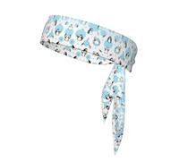 Cute Penguins Print Quick Drying Sports Head Tie Moisture Wicking Headband for Men and Women for Tennis