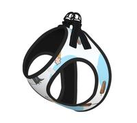 Cute Penguins Print Reflective No Choke Pet Vest Harness,Adjustable Soft Padded Dog Harness With Easy Control Handle