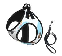Cute Penguins Print Reflective No Choke Pet Vest Harness,Adjustable Soft Padded Dog Harness With Easy Control Handle