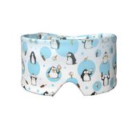 Cute Penguins Print Sleep Eye and Ear Muffs for Sleeping with Adjustable Strap for Travel Nap Shift Work Office