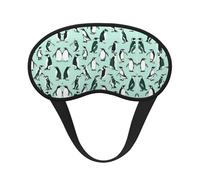 Cute Penguins Print Sleep Eye Mask Light Blocking Soft and Comfortable Night Eye Blinder for Women Men for Sleeping Travel Night Shift