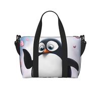 Cute Penguins Print Travel Duffel Bag, Lightweight Water-Resistant Weekender Spacious Gym & Travel Bag for Men, Women & Teens