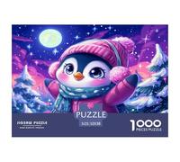 Cute Penguins Puzzle 1000-Piece for Adults And Kids, Difficult Jigsaw Puzzle, Challenging & Relaxing Gift 52x38cm/1000pcs