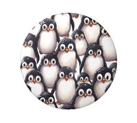Cute Penguins Sketch Custom Pins 5 PCS, Personalized Photo Buttons, Metal Pinback Button Badges for Backpacks, Hats, Funny Backpack Pins Aesthetic Lapel Badge Pins Gifts for Men Women, One Size, Metal