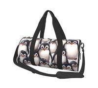 Cute Penguins Sketch Duffel Bags for Women Men, Foldable Travel Totes Bag for Airplane Essentials, Weekender Overnight Bags Large Sport Gym Bag Carry On Luggage Bag with Strap