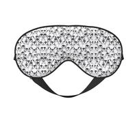 Cute Penguins Sketch Light Blocking Sleep Mask Adjustable Comfortable Soft Eye Cover Reversible Night Rest