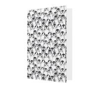 Cute Penguins Sketch Print Christmas Greeting Cards, New Year, Thanksgiving, Birthday, Thank You, Sympathy, Anniversary Cards With Envelopes