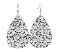 Cute Penguins Sketch Print Leather Dangle Earrings - Lightweight Teardrop Costume Earrings for Parties, Valentine's Day