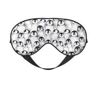 Cute Penguins Sketch Print Outdoor Travel Stylish Eye Mask Adjustable Sleep Camping Meditation Relaxation