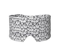 Cute Penguins Sketch Print Sleep Eye and Ear Muffs Mask - Adjustable Yoga Travel Headband, Keep Warm Shading Comfortable Aid