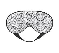 Cute Penguins Sketch Print Soft Eye Mask - Comfortable Sleep, Blocks Light, Full Eye Coverage, Ideal for Travel, Meditation