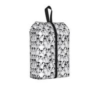 Cute Penguins Sketch Print Unisex Travel Shoe Storage Bag Camping Lightweight Portable Organizer Pouch