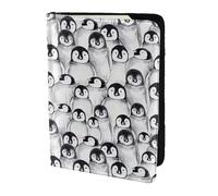 Cute Penguins Sketch Printing Passport Holder, Travel Essentials,Card And Passport Anti Theft Wallet,Sized To Fit All Standard Passports