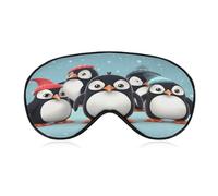 Cute Penguins Sleep Mask Cute Penguins Light Blocking Sleeping Eye Mask, Eye Cover with Adjustable Strap Eye Sleep Shade Cover