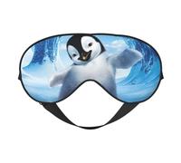 Cute Penguins Taking Pictures Print Sleep Mask Eye Masks Blindfold Eye Cover Eyeshade for Night Sleeping Travel Airplane Ues