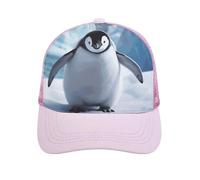Cute Penguins Trucker Hat Baseball Cap Hat Golf Hat Running Hat Fishing Hat Gym Hat Workout Hat Fender Hat, Pink-style, One size