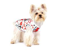 Cute Penguins Valentine Day,Cotton Sleeveless Pet T-Shirt Soft Stretchy Puppy Breathable Vest,L