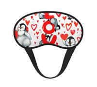Cute Penguins Valentine Day, Full Eye Covers Light Blocking Eye Masks Blackout Sleep Eye Muffs