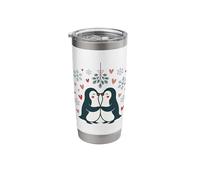 Cute Penguins Valentines Stainless Steel Insulated Tumbler