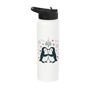 Cute Penguins Valentines Stainless Steel Insulated Water Bottle