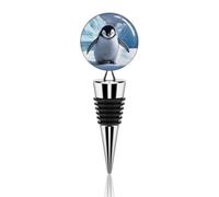 Cute Penguins Wine Stopper Reusable Wine Bottle Stopper Decorative Metal Beverage Bottle Toppers for Champagne, Liquor & Oil Bottles Wedding Christmas Party Bar Decor