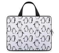 Cute Penguins Winter Animals Laptop Bag Sleeve Funny Tablet Case Protective Carry Bag Briefcase with Handle 17inch