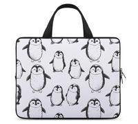 Cute Penguins Winter Animals Laptop Bag Sleeve Funny Tablet Case Protective Carry Bag Briefcase with Handle 10inch
