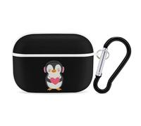 Cute Penguins With Heart Printed Bluetooth Earbuds Case Colorful Wireless Headphones Covers Compatible With AirPods Pro 2