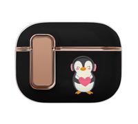 Cute Penguins With Heart Trendy Bluetooth Earbuds Protector Printed Wireless Earbud Case Covers Compatible with Airpods Pro 2