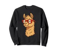 Cute Peru Llama Cartoon Peruvian Flag Alpaca Kids Design Sweatshirt