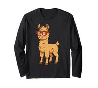 Cute Peruvian Llama Cartoon Peru Alpaca Kids Design Long Sleeve T-Shirt