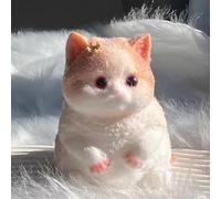 Cute Pet Cat Stress Relief Toy, Squishy Fidget Toys Big Taba Cat Squishy, Adorable Full Body Gel Sensory Toys, Handmade Silicone Cute Chubby Cats Squeeze Toy for Relieves Stress(Cat 3)