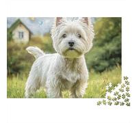 Cute Pet Dog 1000-Piece Jigsaw Puzzle Garden Bloom Stance - Classic Educational & Challenging Game for Adults And Kids70x50cm/1000pcs