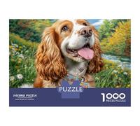 Cute Pet Dog 1000 Pieces Extra-thick Cardboard Jigsaw Puzzle Bundle Handsome Dog Challenging And Educational Family Game Puzzles Gifts for Family, Friends 38x26cm/1000pcs