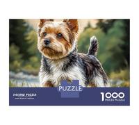 Cute Pet Dog 1000 Pieces Extra-thick Cardboard Jigsaw Puzzle Bundle Handsome Dog Challenging And Educational Family Game Puzzles For Home Decoration 38x26cm/1000pcs