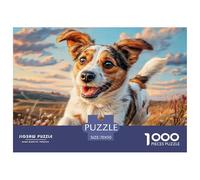 Cute Pet Dog 1000 Pieces Paper Jigsaw Puzzle Soft Tones Hard Difficult Jigsaw Puzzles Family Leisure For Adults And Kids Gifts 70x50cm/1000pcs