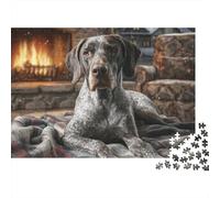 Cute Pet Dog 1000Pc Jigsaw Puzzlecozy Fireplace Lounge - Recycled Cardboard Decoration for Adults And Kids70x50cm/1000pcs
