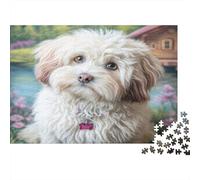 Cute Pet Dog Adult Jigsaws 1000 Piece Fluffy Dog Close-up Impossible Difficult Puzzle | Educational Decompression Game 70x50cm/1000pcs