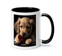 Cute Pet Dog Ceramic Coffee Mug with Handle 11 Ounces, Porcelain Mug Coffee Cup Tea Mug Water Cup Ideal for Coffee,Tea,Latte,Cappuccino,Microwave & Dishwasher Safe Unique Gift Cup
