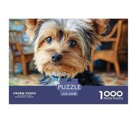 Cute Pet Dog Challenging Puzzles 1000 Pieces - Yorkie Dog Sitting Outdoors for Men And Women Fun And Challenging Family Game Great Gift Idea52x38cm/1000pcs