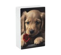 Cute Pet Dog Cigarette Case Anti-Squeezing Waterproof Cigarette Packing Box with Lightweight Pocket Cigarette Storage Case for Men Women Gifts