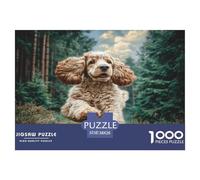 Cute Pet Dog Jigsaw Puzzle Adult Jigsaws Recycled Paper Cockapoo in Forest for Aduls 1000Pc Puzzle Fun And Challenging Family Game Impossible Hard Difficult Challenging 38x26cm/1000pcs