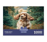 Cute Pet Dog Jigsaw Puzzle Puzzle for Adults Recycled Paper for Aduls 1000 Piece Puzzle Fun Cockapoo in Forest And Challenging Family Game Impossible Hard Difficult Challenging 52x38cm/1000pcs