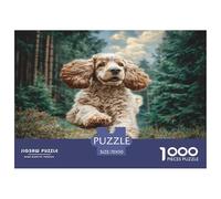 Cute Pet Dog Jigsaw Puzzle Puzzle for Adults Recycled Paper for Aduls 1000Pc Puzzle Fun Cockapoo in Forestand Challenging Family Game Educational Game Decompression 70x50cm/1000pcs
