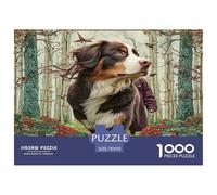 Cute Pet Dog Jigsaw Puzzles 1000 Pieces Puzzles Challenging Puzzle Games 100% Recycled Cardboard Beautiful Decoration Puzzle Puzzle Game for The Whole for Women Puzzle for Adults 70x50cm/1000pcs