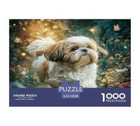 Cute Pet Dog Jigsaw Puzzles Puzzle for Adults Recycled Paper for Aduls 1000 Piece Puzzle Fun Pomeranian Portraitand Challenging Family Game 52x38cm/1000pcs