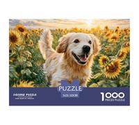 Cute Pet Dog Jigsaws 1000 Piece Puzzle Colourful Challenging Brainteasing Fit Together Perfectly for Adults Kids 52x38cm/1000pcs