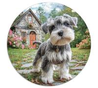 Cute Pet Dog Puzzle 1000 Piece Jigsaw Round Jigsaws Adults Kids Puzzles Creativity & Gift Giving Perfect for Relaxation Adult Whimsical Challenges Extra Fun 1000pcs (67.5x67.5cm)