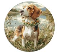 Cute Pet Dog Puzzle 1000 Piece Jigsaw Round Jigsaws Adults Kids Puzzles Creativity & Gift Giving Perfect for Relaxation Adult Whimsical Challenges Extra Fun 1000pcs (67.5x67.5cm)