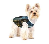 Cute Pet Dog Shirts, Cotton Tank Vest for Asian Elephant in The Water Print Dogs, Sleeveless Puppy Clothes, for Small Chihuahua X-L